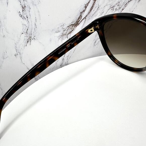 New GUCCI Sunglasses 56mm Brown Tortoise Round Gold Metal Interlocking GG Logo main image 15